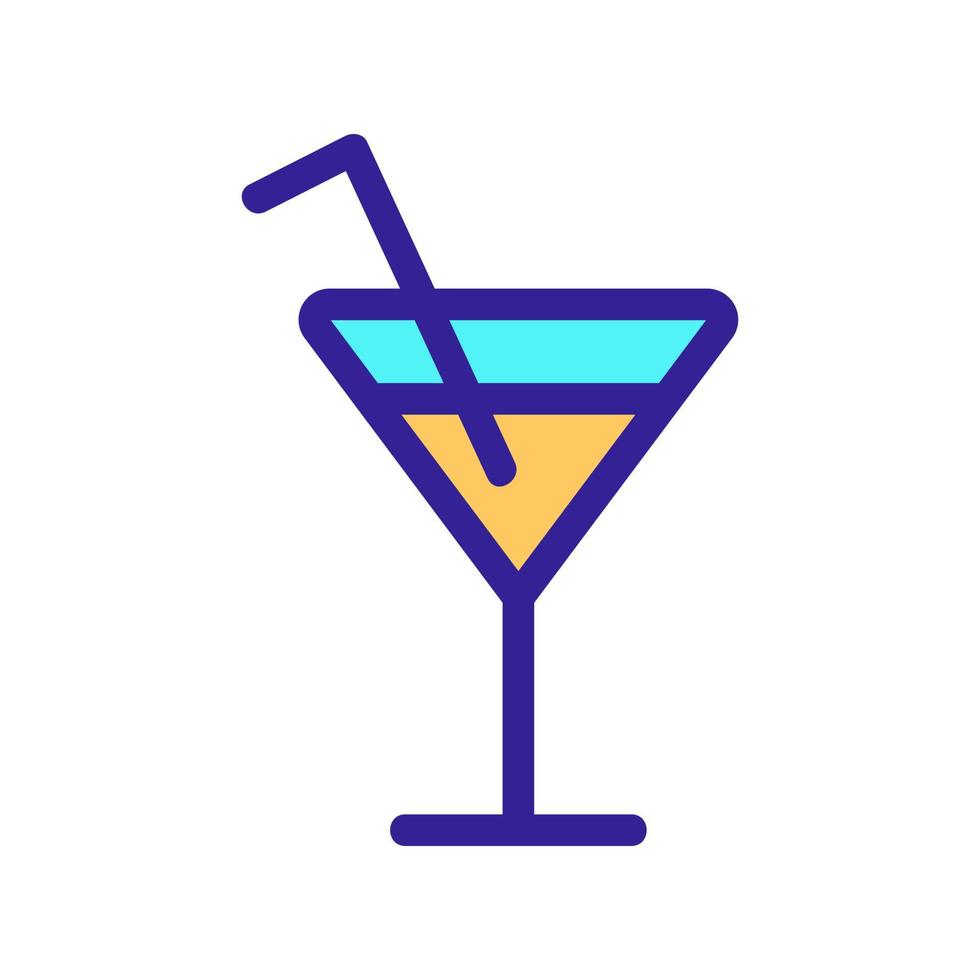 cocktail ikon vektor. isolerade kontur symbol illustration vektor