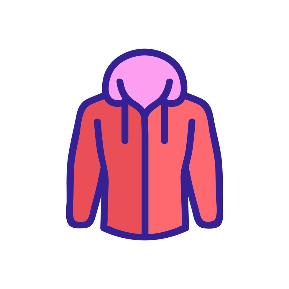 Hoodie-Symbolvektor. isolierte kontursymbolillustration vektor