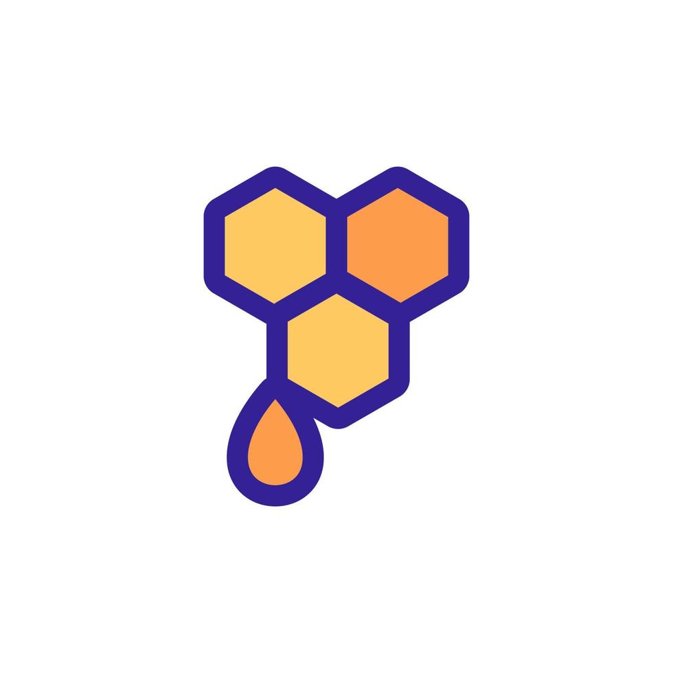 honung är en honungsikonvektor. isolerade kontur symbol illustration vektor