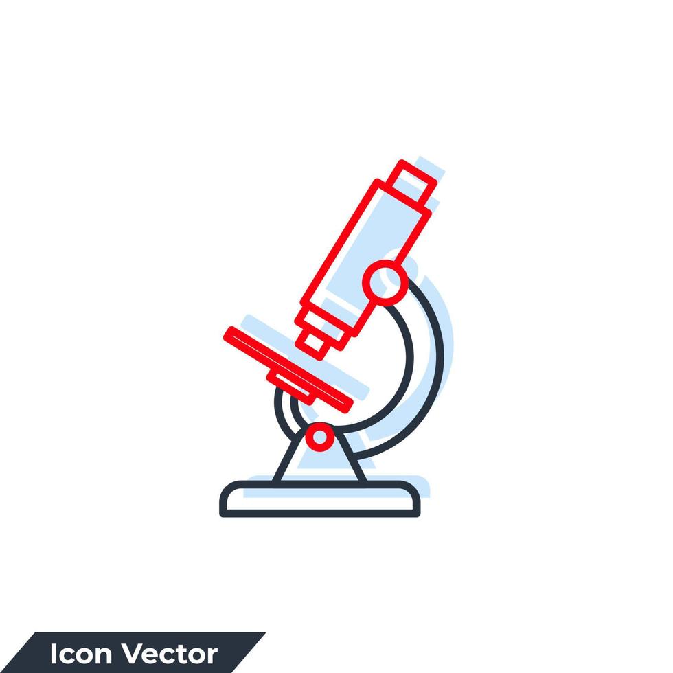 Mikrobiologie-Symbol-Logo-Vektor-Illustration. Mikroskop-Symbolvorlage für Grafik- und Webdesign-Sammlung vektor