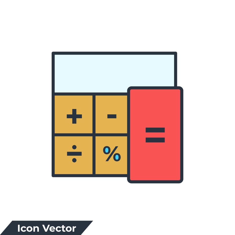 matematisk ikon logotyp vektorillustration. miniräknare symbol mall för grafik och webbdesign samling vektor