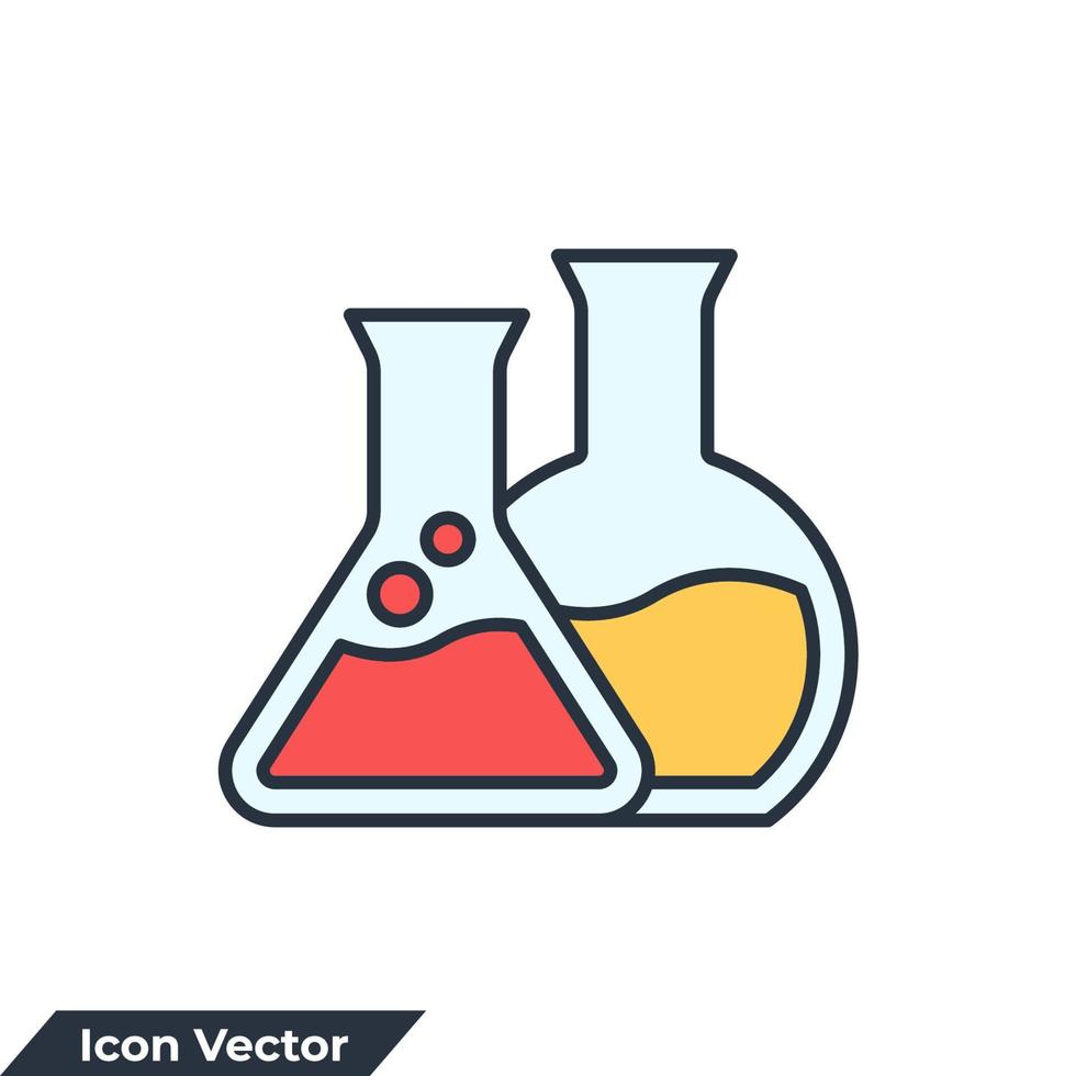 kemi ikon logotyp vektor illustration. provrör symbol mall för grafik och webbdesign samling