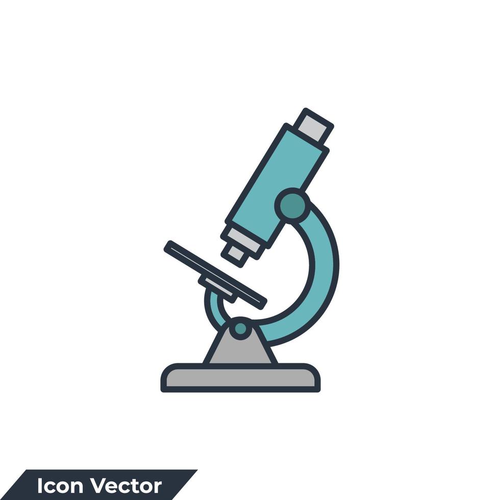 Mikrobiologie-Symbol-Logo-Vektor-Illustration. Mikroskop-Symbolvorlage für Grafik- und Webdesign-Sammlung vektor