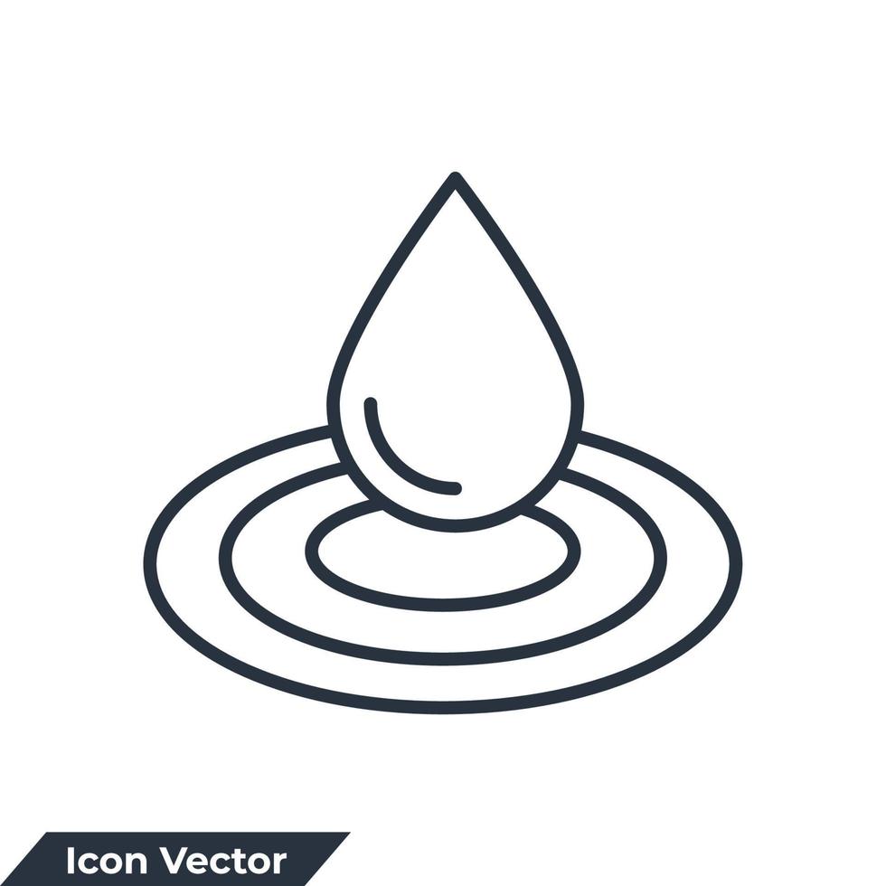 hydrologi ikon logotyp vektor illustration. vattendroppe symbol mall för grafik och webbdesign samling