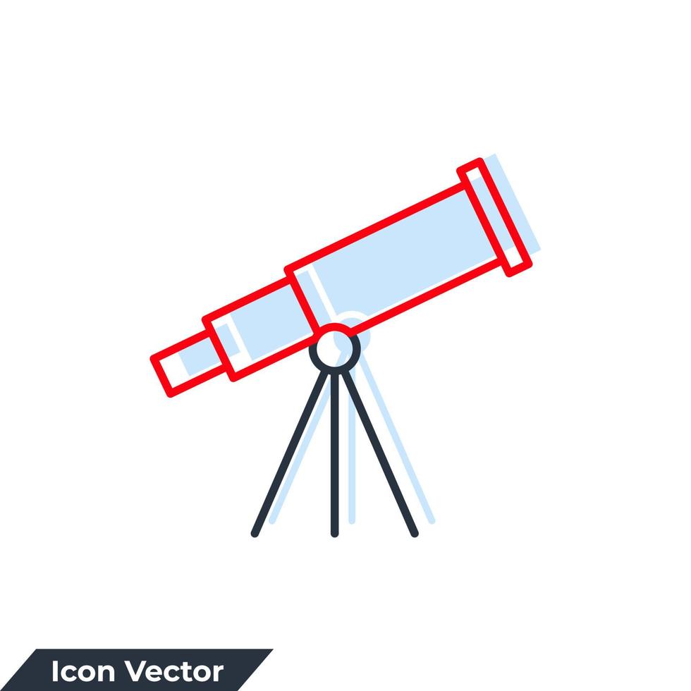 Astronomie-Symbol-Logo-Vektor-Illustration. Teleskop-Symbolvorlage für Grafik- und Webdesign-Sammlung vektor