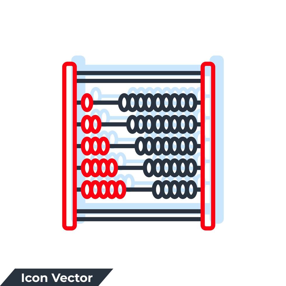 mathematische Symbol-Logo-Vektor-Illustration. Abakus-Symbolvorlage für Grafik- und Webdesign-Sammlung vektor