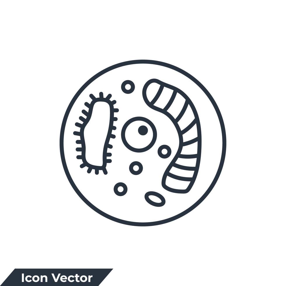 Biologie-Symbol-Logo-Vektor-Illustration. Bakteriensymbolvorlage für Grafik- und Webdesign-Sammlung vektor