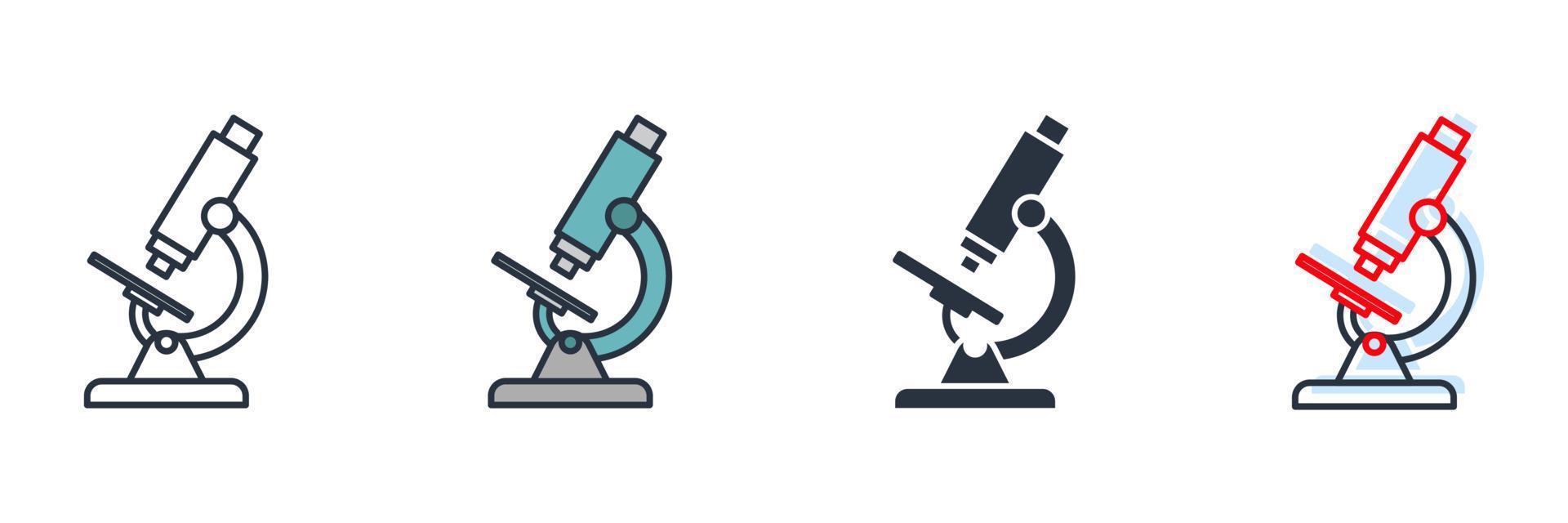 Mikrobiologie-Symbol-Logo-Vektor-Illustration. Mikroskop-Symbolvorlage für Grafik- und Webdesign-Sammlung vektor