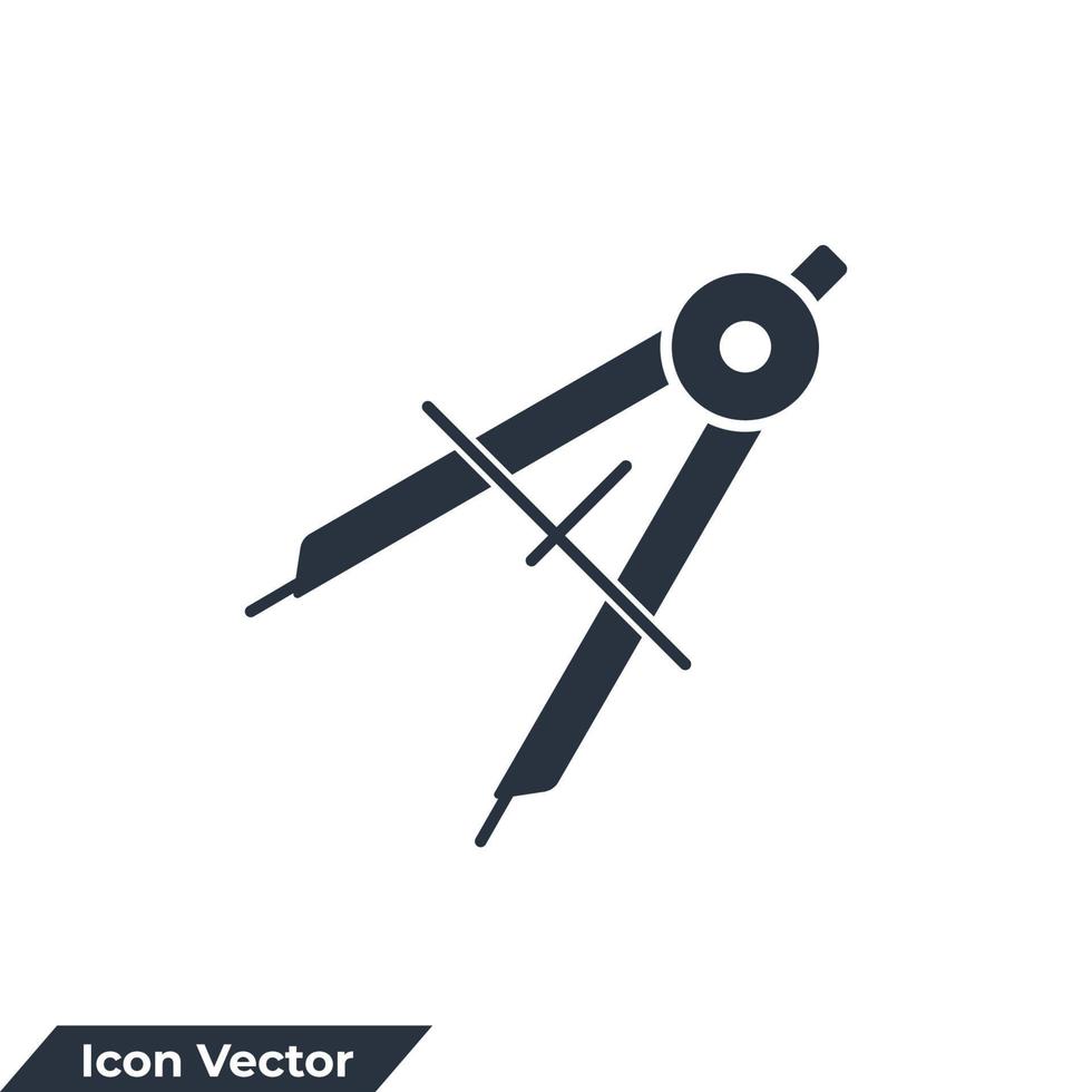 Geometrie-Symbol-Logo-Vektor-Illustration. Kompasssymbolvorlage für Grafik- und Webdesign-Sammlung vektor