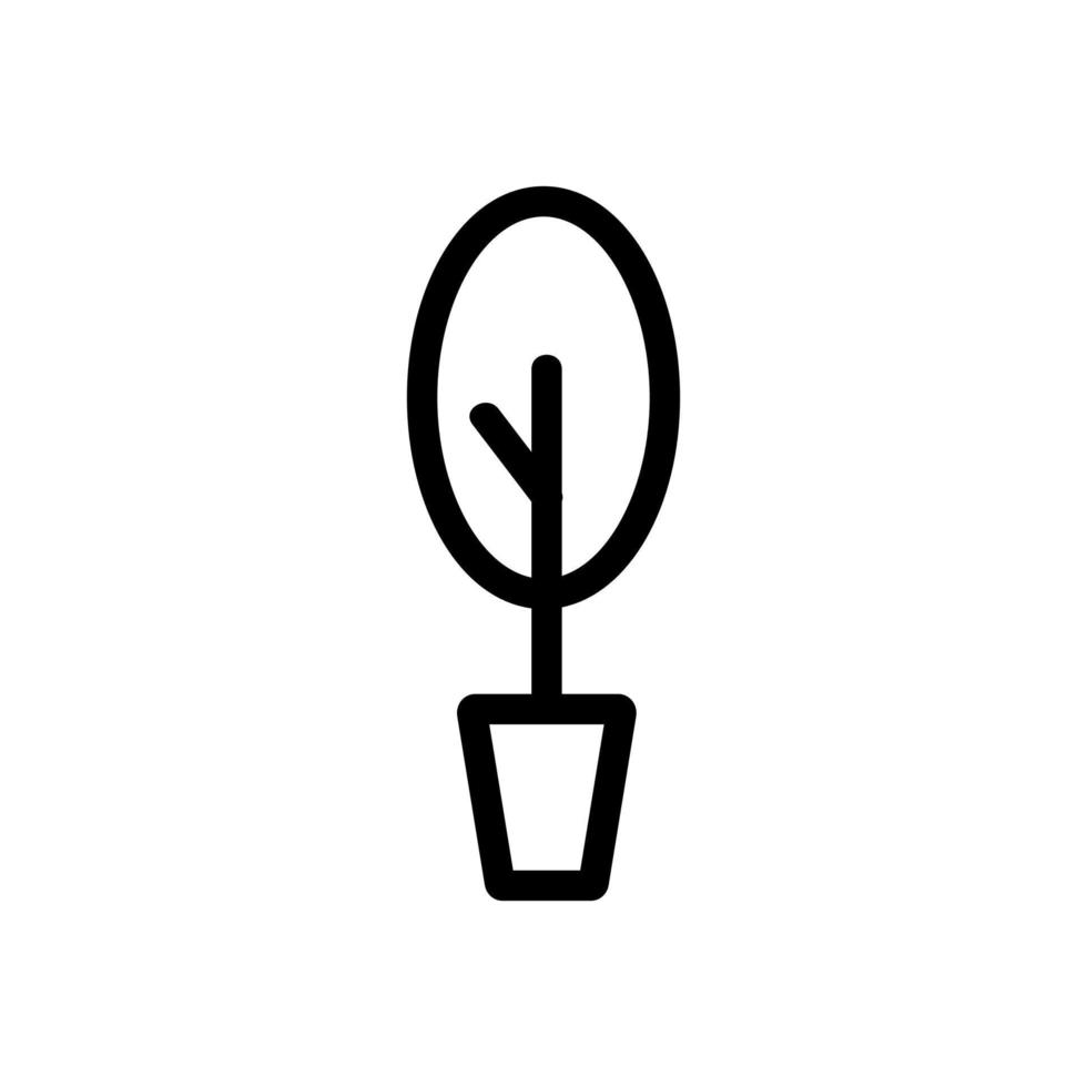 hemlagad blomma ikon vektor. isolerade kontur symbol illustration vektor