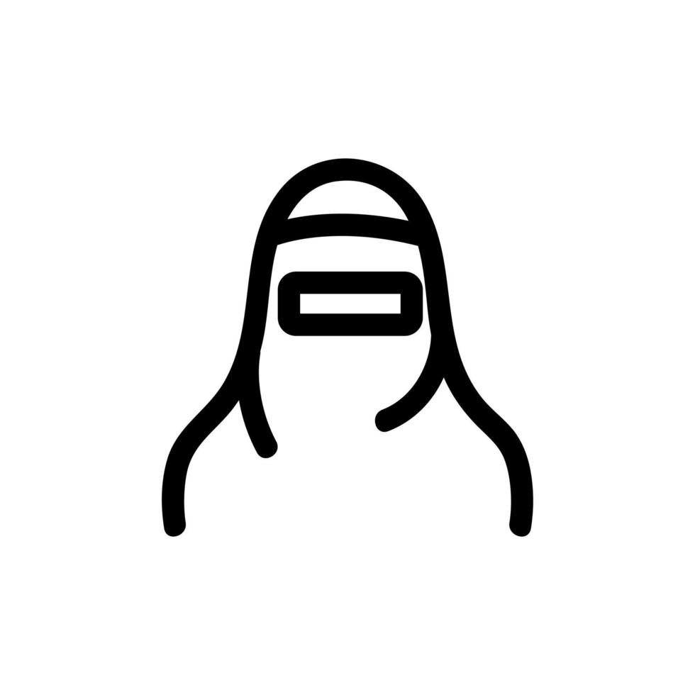 hijab kvinna ikon vektor. isolerade kontur symbol illustration vektor