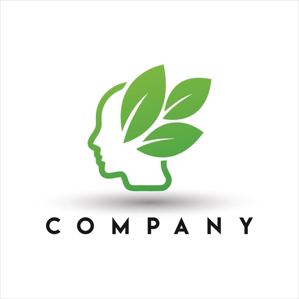 Grünes Ideenlogo. Logo der Naturidee vektor