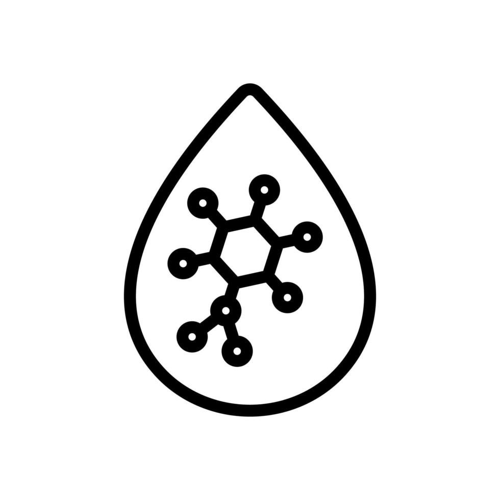 Symbolvektor für Krankenhausblut. isolierte kontursymbolillustration vektor