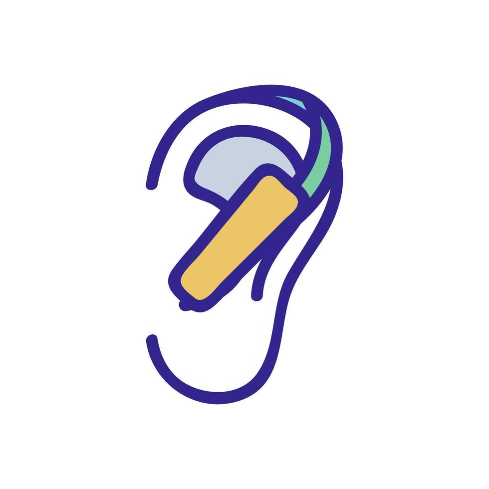 öra och en hörapparat ikon vektor kontur illustration