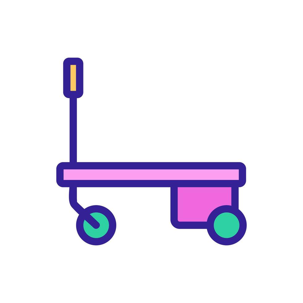 hydraulische Trolley-Symbol-Vektor-Umriss-Illustration vektor