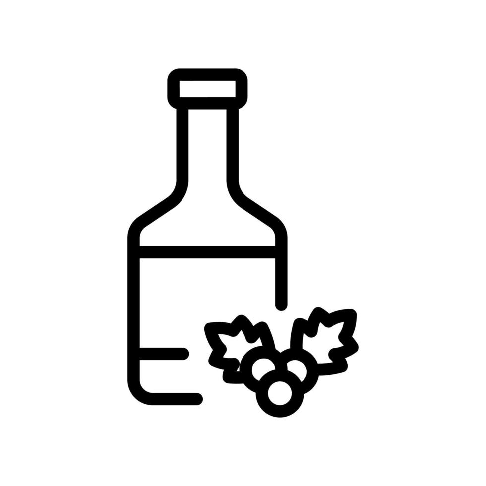 Flasche Weißdornsaft Symbol Vektor Umriss Illustration