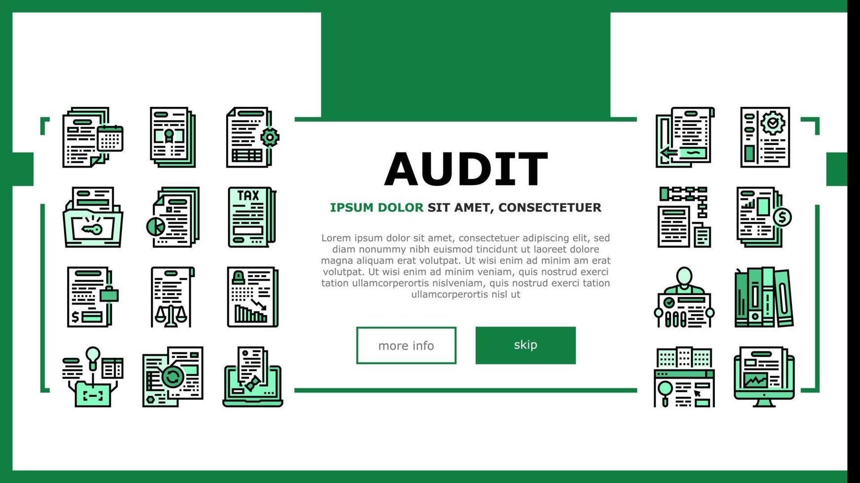 Business Finance Audit Landing Header Vektor