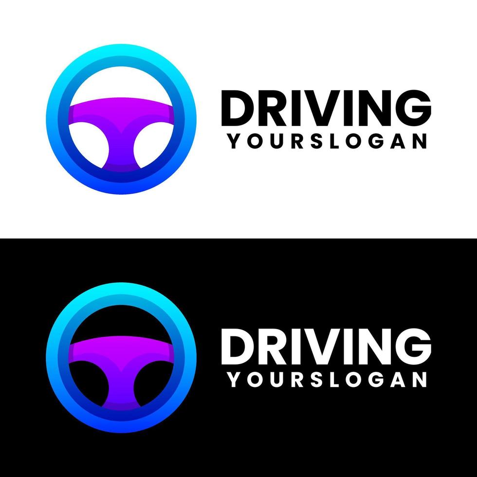 drivande lutning logotyp design vektor