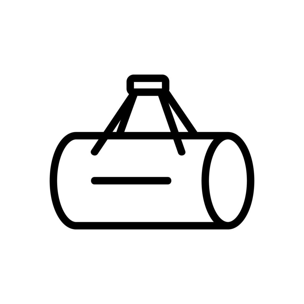 zylindrische sporttasche symbol vektor umriss illustration