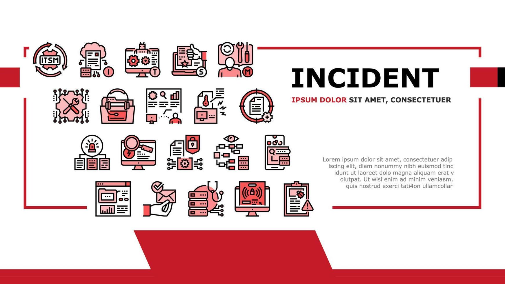 Incident Management Landing Header-Vektor vektor