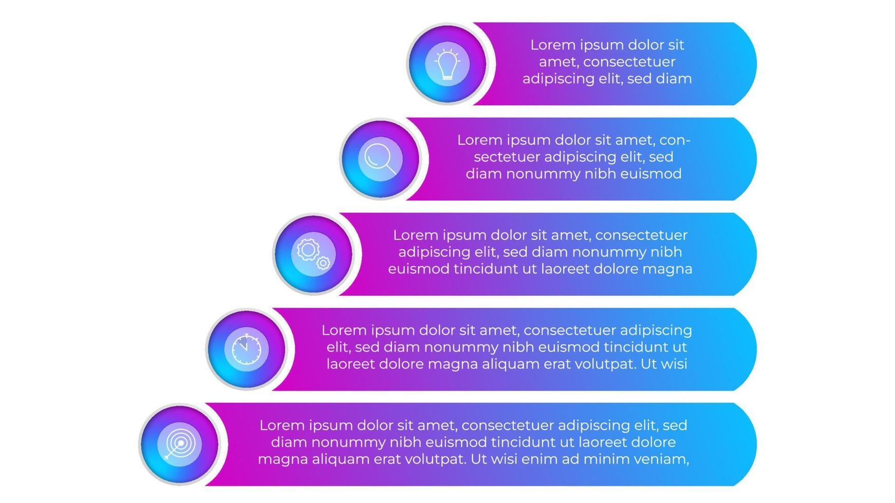 Schritt-Infografik-Vektorillustration, kreativer Infografik-Objektvektor. vektor