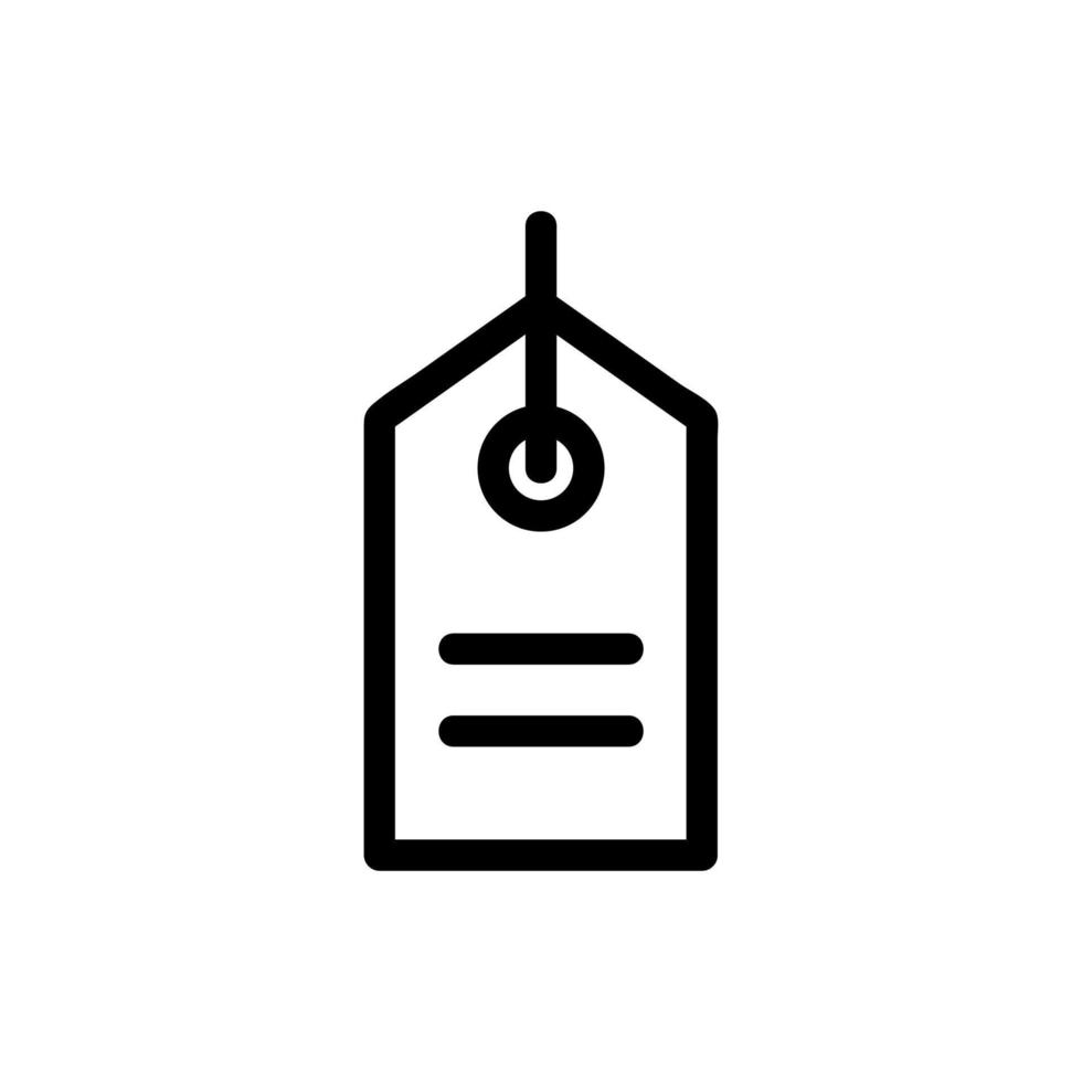 Label-Icon-Vektor. isolierte kontursymbolillustration vektor