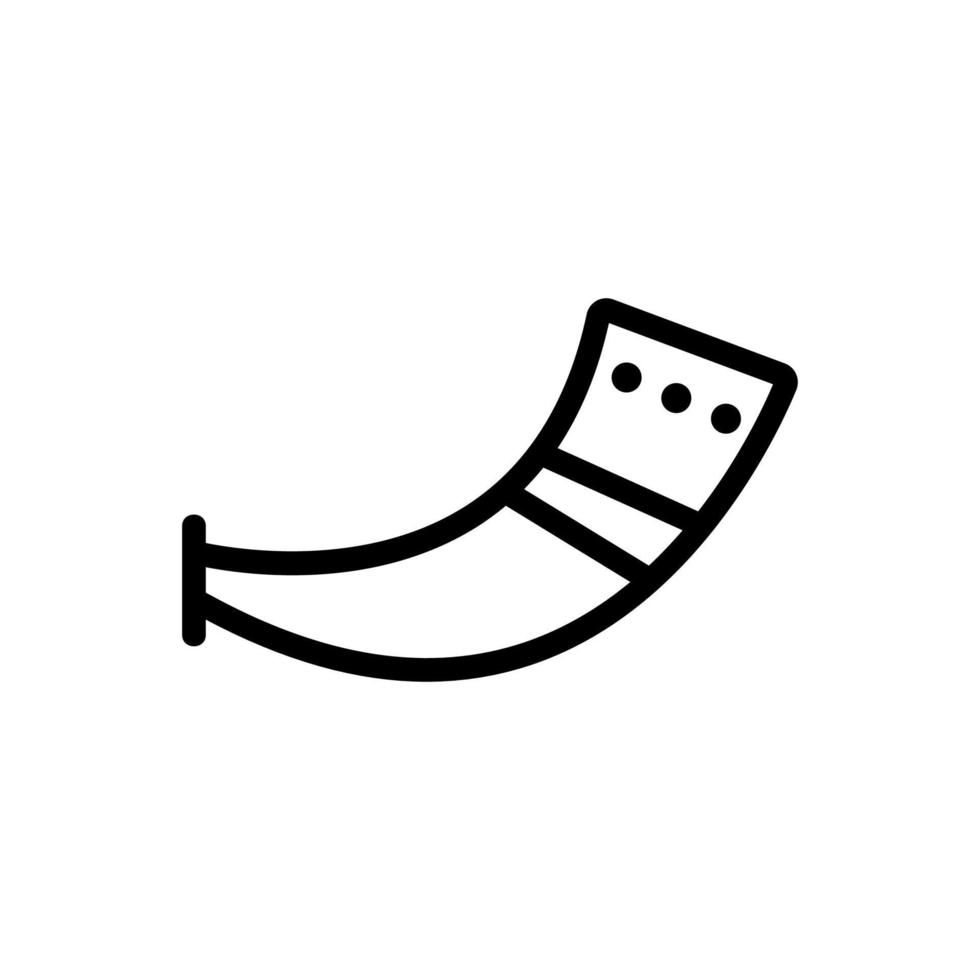 Horn-Symbol-Vektor. isolierte kontursymbolillustration vektor