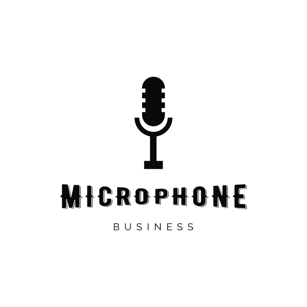 mikrofon ikon logotyp design inspiration vektor