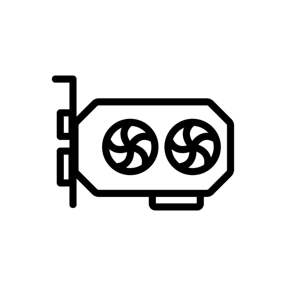 moderne grafikkarte symbol vektor umriss illustration