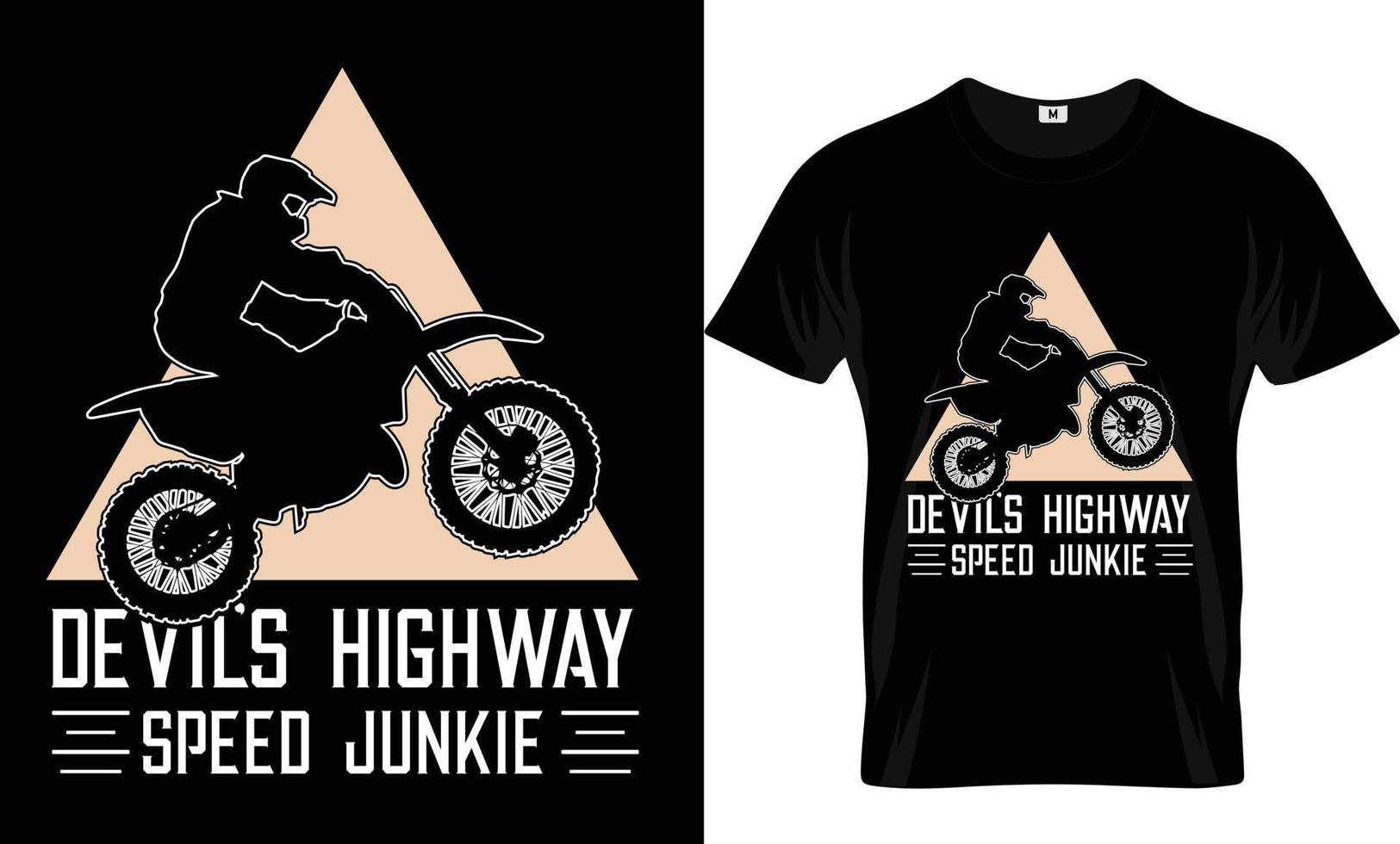 Motorrad-T-Shirt-Design vektor