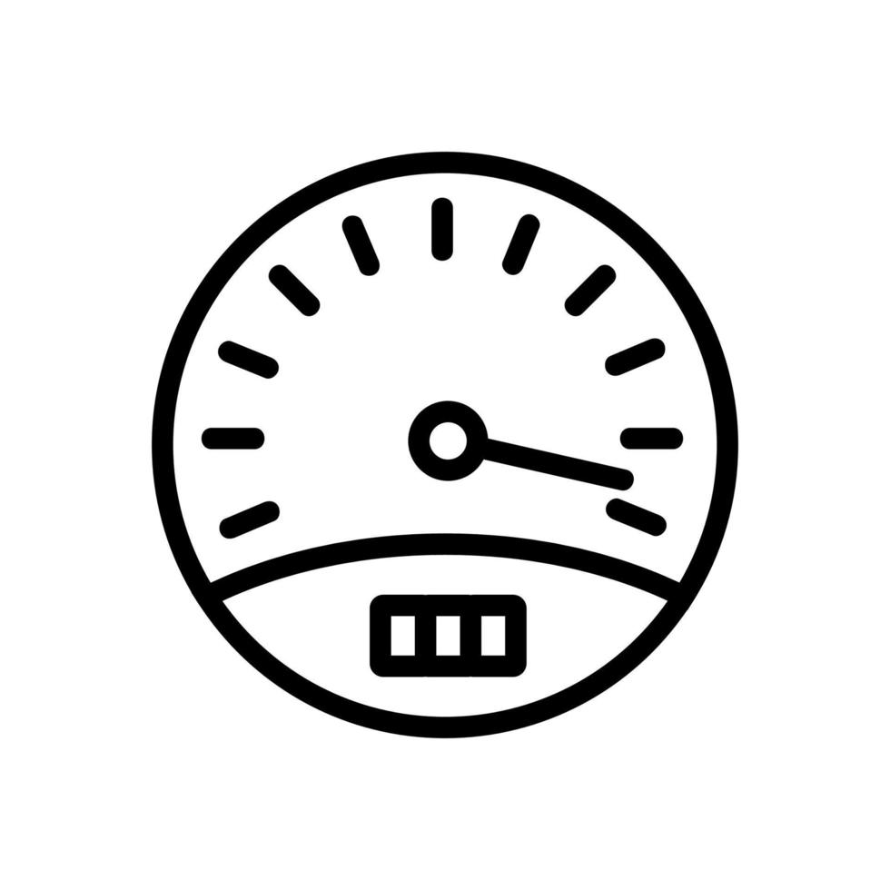 Mechanisches Gerät Tachometer Symbol Vektor Umriss Illustration