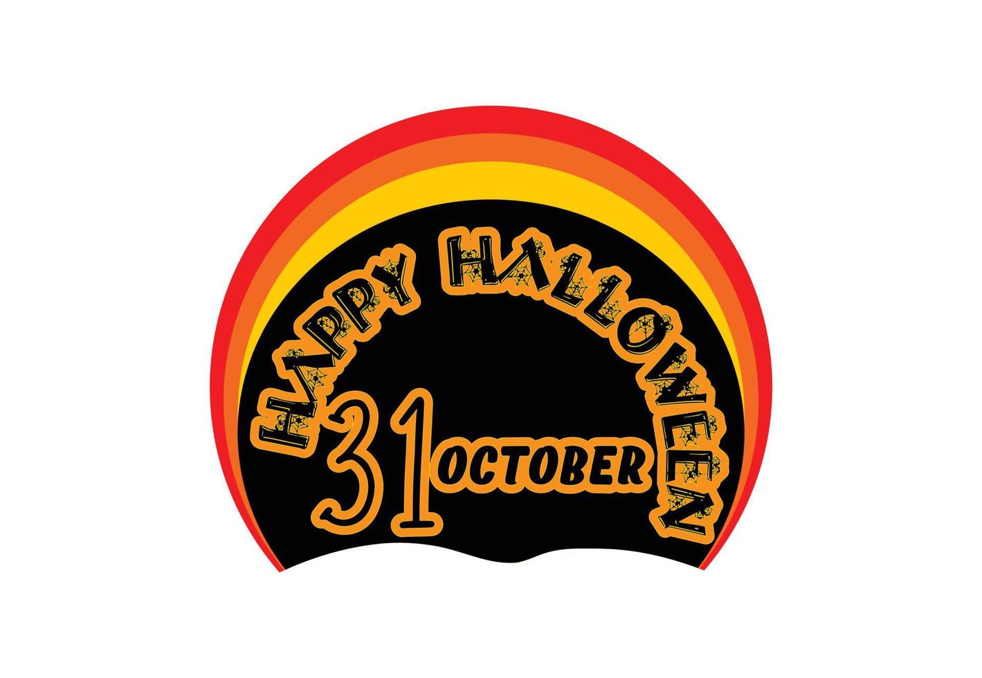 Happy Halloween 31. Oktober Logo, Banner, T-Shirt-Design-Vorlage vektor