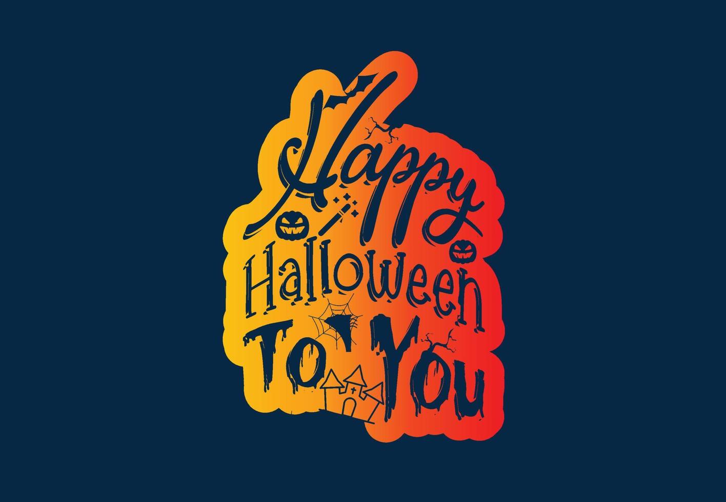 Happy Halloween-Logo, Banner, T-Shirt-Design-Vorlage vektor