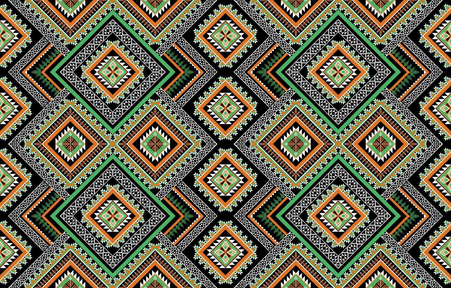 etniska sömlösa mönster. blomdekoration. traditionell tribal stil. design för bakgrund, illustration, textur, tyg, tapeter, kläder, matta, broderi. vektor