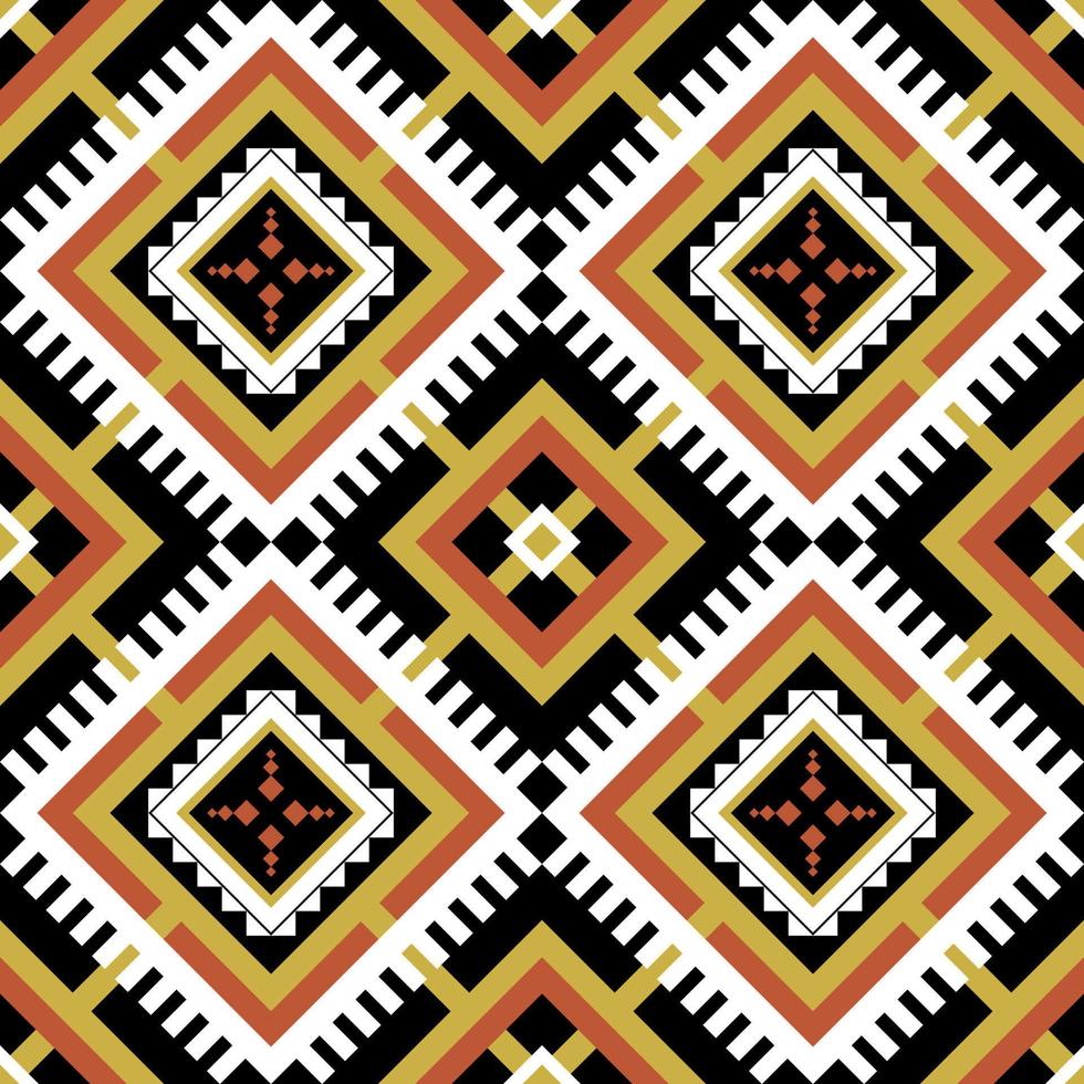 geometriska etniska sömlösa mönster. traditionell tribal stil. design för bakgrund, illustration, textur, tyg, batik, tapeter, matta, kläder, broderi. vektor