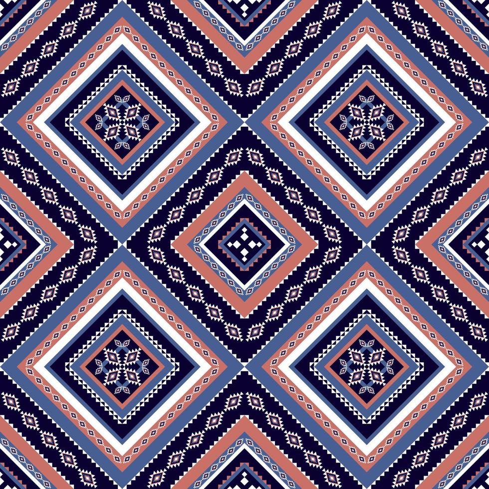abstraktes geometrisches ethnisches nahtloses Muster. traditioneller Stammesstil. Design für Hintergrund, Illustration, Textur, Stoff, Batik, Tapete, Teppich, Kleidung, Stickerei. vektor