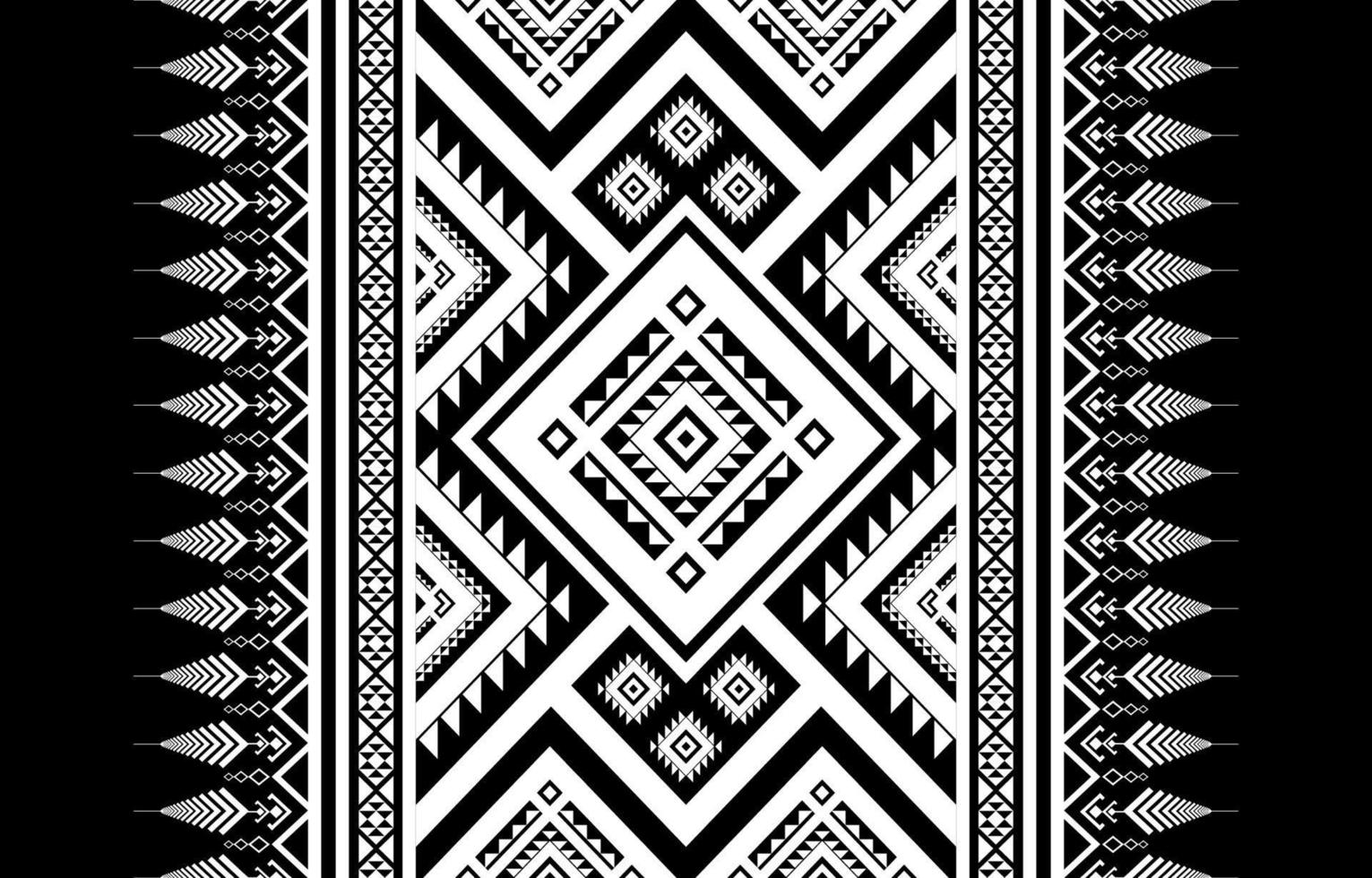 geometrisches ethnisches nahtloses Muster. traditioneller Stammesstil. Design für Hintergrund, Illustration, Textur, Stoff, Tapete, Kleidung, Teppich, Batik, Stickerei vektor