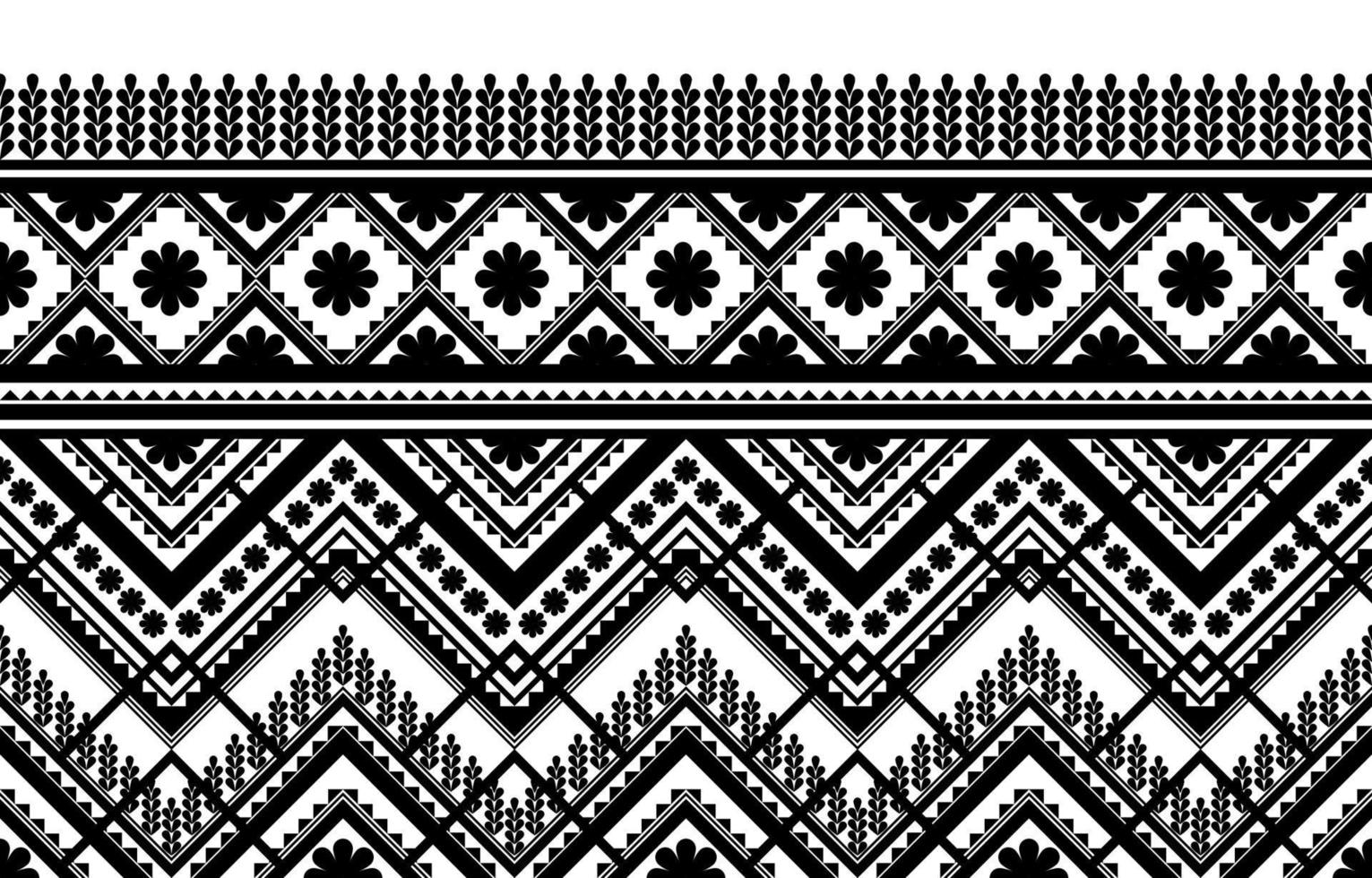 etniska sömlösa mönster. blomdekoration. traditionell tribal stil. design för bakgrund, illustration, textur, tyg, tapeter, kläder, matta, broderi. vektor