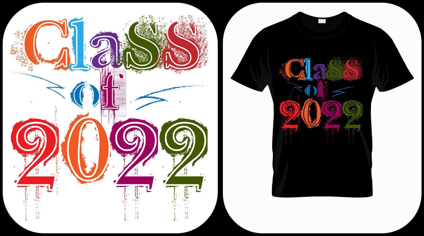 Klasse von 2022 Vektor. graduierung handbeschriftung. textvorlage für graduierungsdesign, glückwunschveranstaltung, t-shirt, party, hochschul- oder hochschulabsolventeneinladungen. vektor