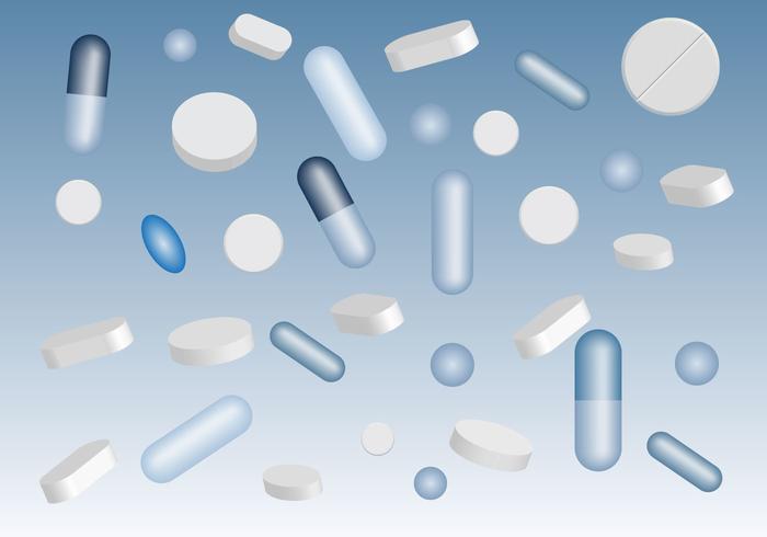 Kostenlose Tabletten und Kapseln Vektor