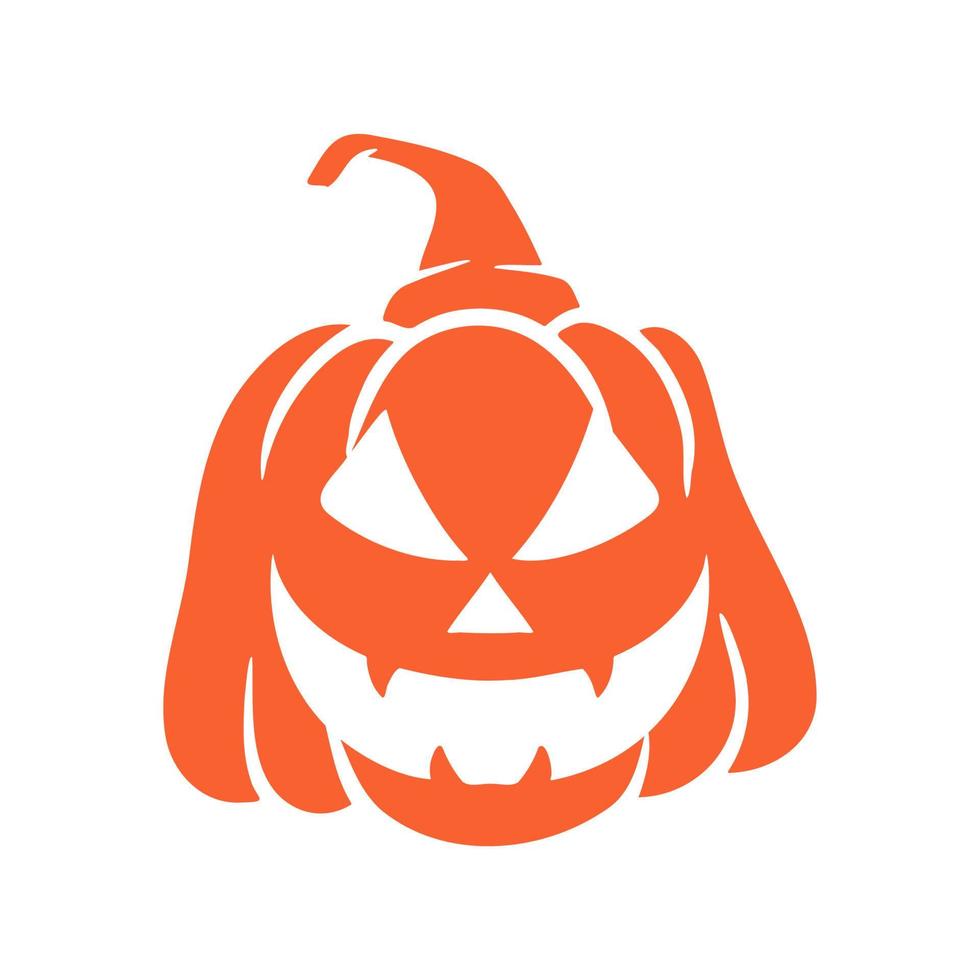 Halloween Kürbisse Jack O Laternen Gesichter. Kürbis-Symbol. Gruseliger Halloween-Kürbis. vektor