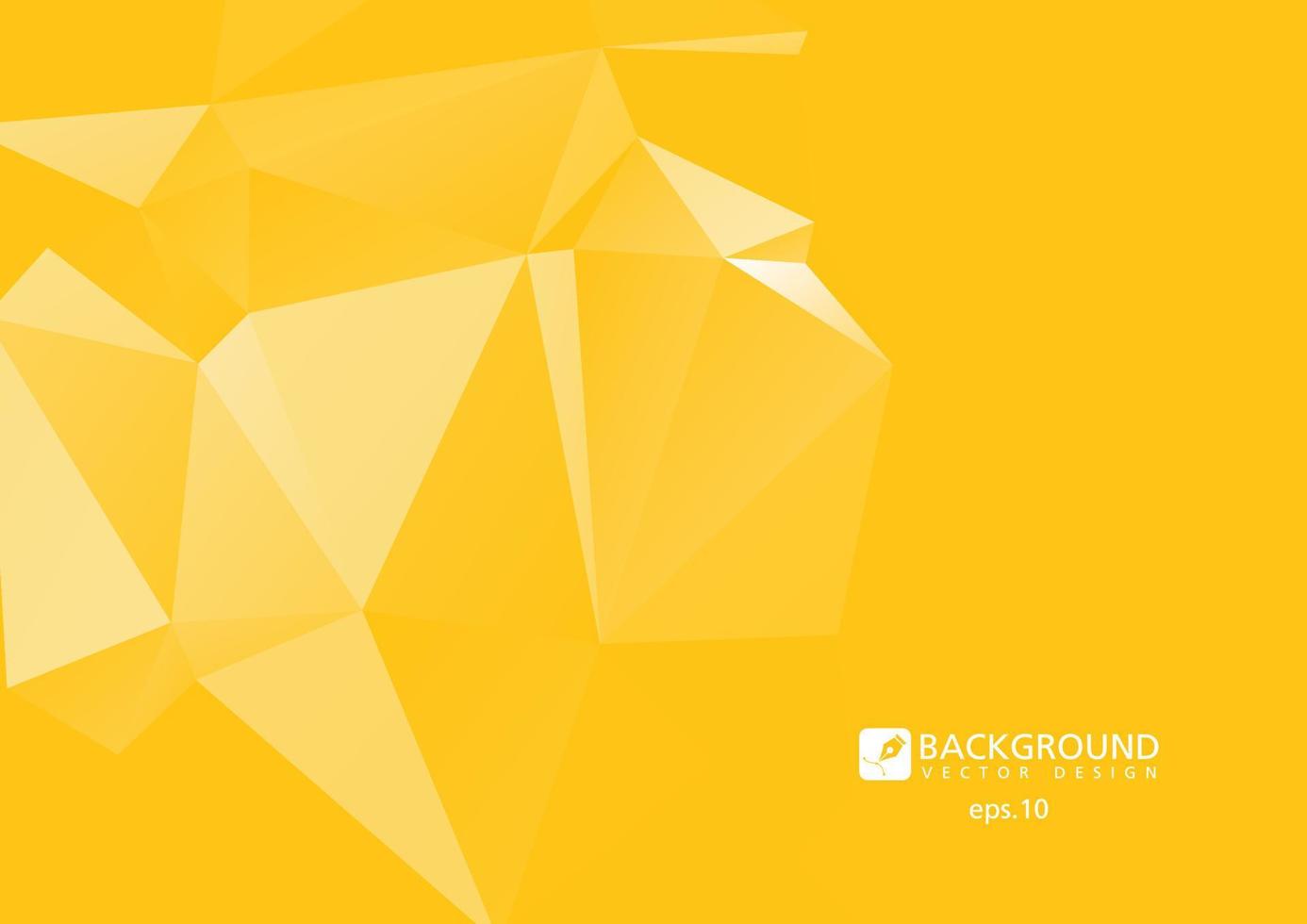 gul abstrakt polygonal geometrisk bakgrund. vektor