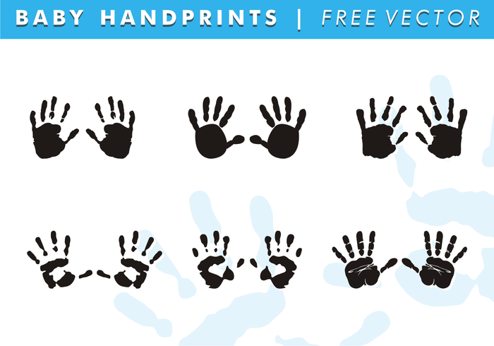 Baby handprints fri vektor