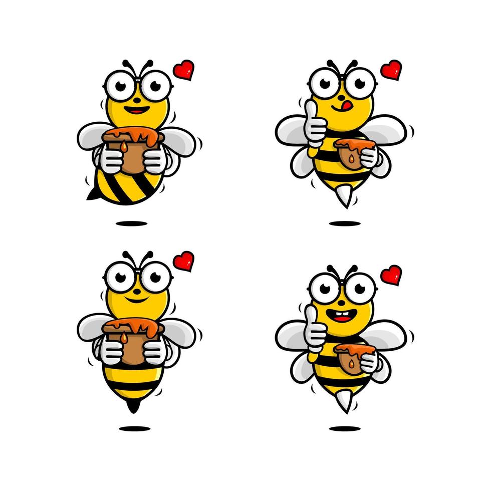 Honigbienen-Cartoon-Vektor vektor