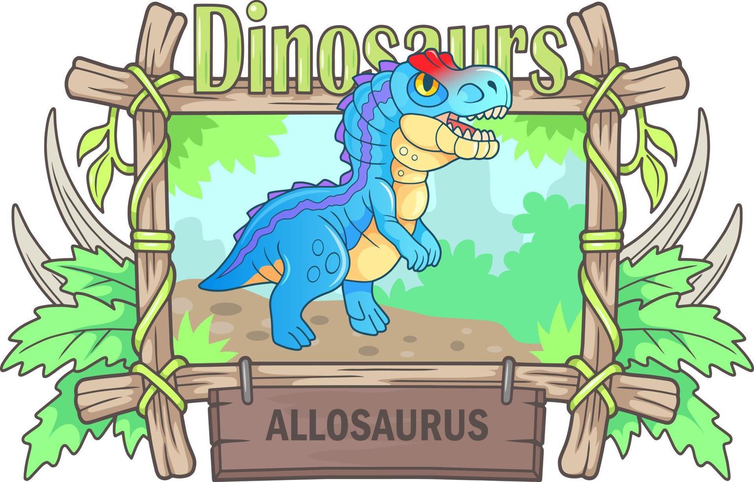 tecknad förhistorisk dinosaurie vektor