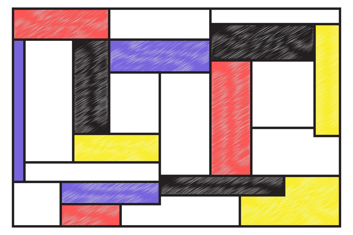 abstrakt vektorbakgrund geometrisk form med neoplasticism stil för väggkonst, tapeter och design marknadsföring, banner, broschyr och reklam vektor