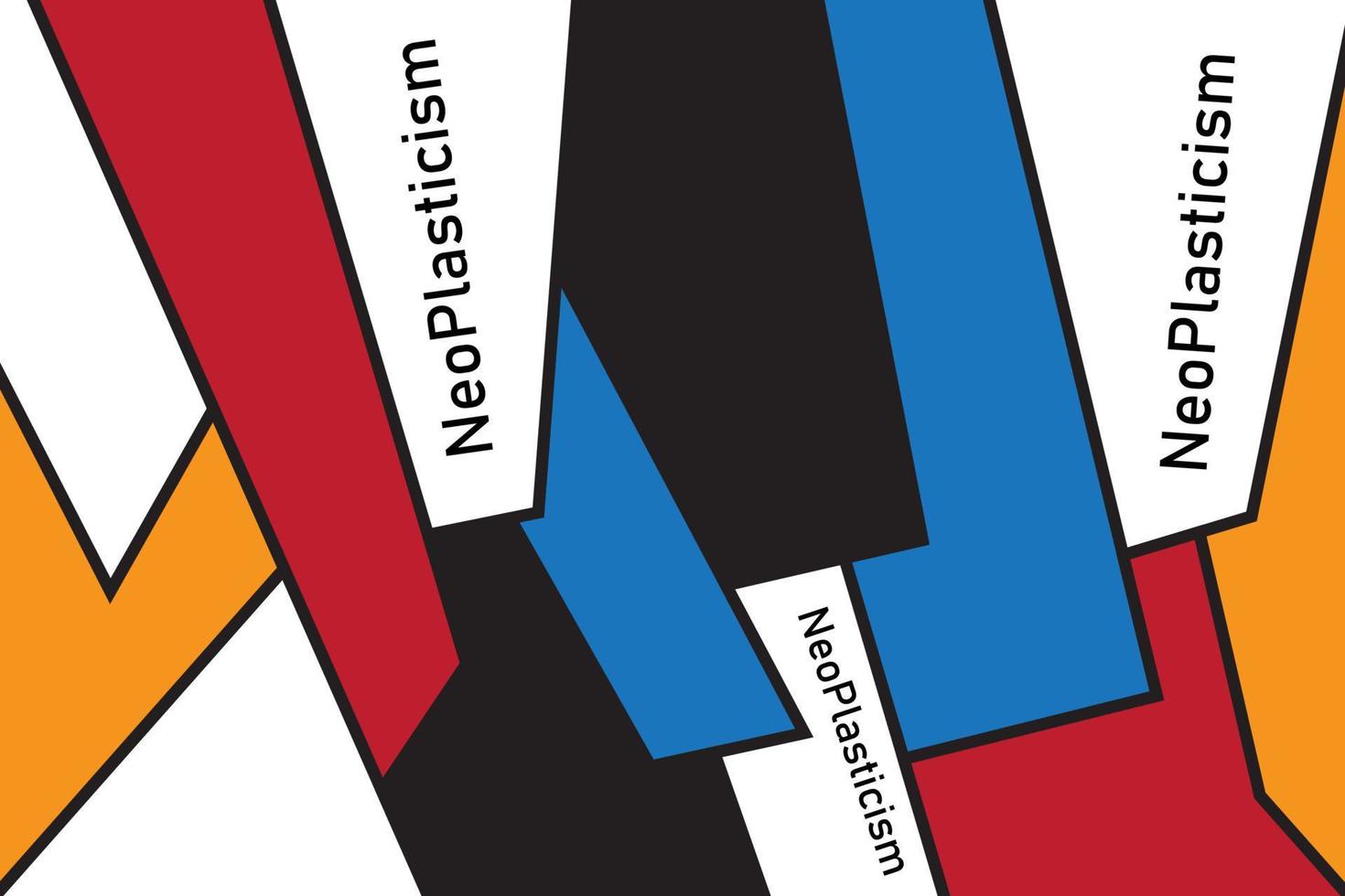 Geometrische Form des abstrakten Vektorhintergrundes mit Neoplastizismus-Stil für Wandkunst, Tapeten- und Designförderung, Banner, Broschüren und Werbung vektor