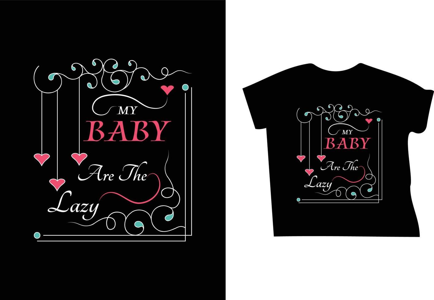 Baby-T-Shirt-Design-Vorlage vektor