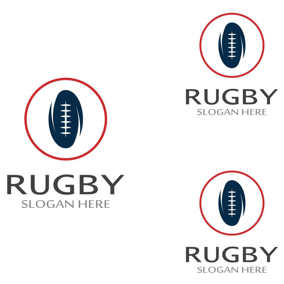 rugbyboll amerikansk fotboll ikon vektor logotyp mall