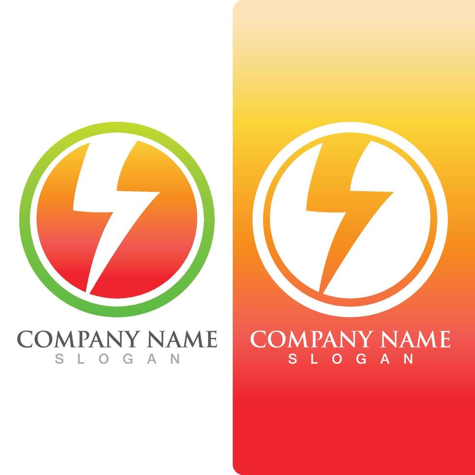 Thunderbolt-Blitzenergie-Logo und Symbolvektor vektor
